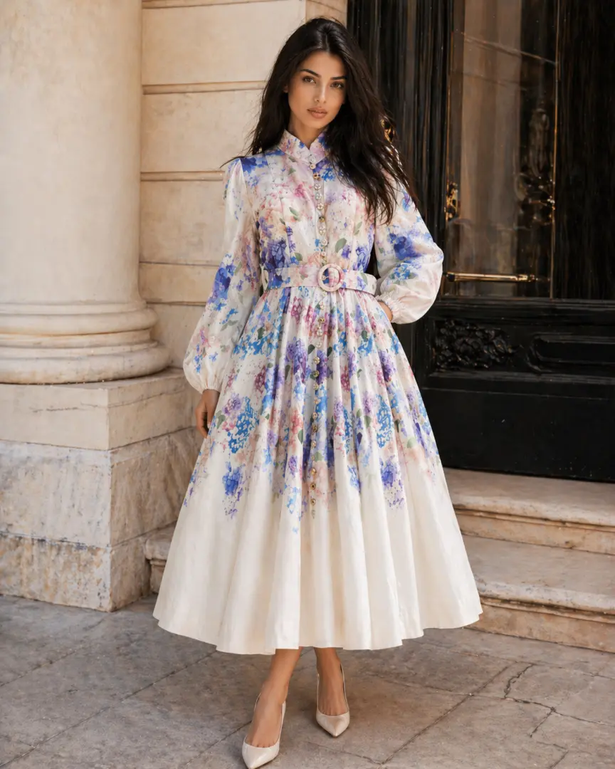 Luna Bloom Midi Dress